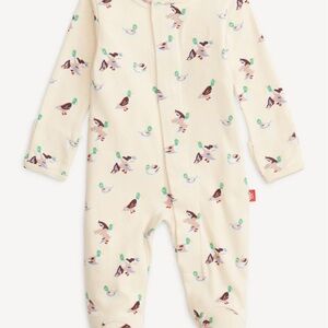 Magnetic Me Cream Footie with Duck Pattern